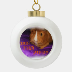 Adorno De Cerámica Tipo Bola Ornamento de la pelota de cerdo de Guinea con ojos