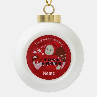 Adorno De Cerámica Tipo Bola Ornamento de la primera foto de un Personalizado d