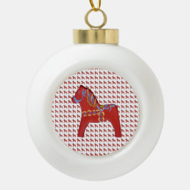 Adorno De Cerámica Tipo Bola Ornamento de los navidades Dala Horse