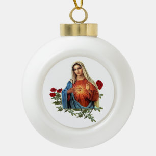 Adorno De Cerámica Tipo Bola Ornamento de Madre María