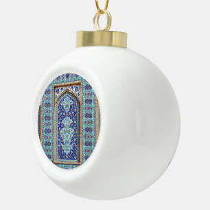 Adorno De Cerámica Tipo Bola Ornamento de navidad de cerámica en diseño persa