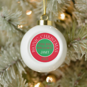 Adorno De Cerámica Tipo Bola Ornamento de Navidades biónicos (reemplazo de rodi
