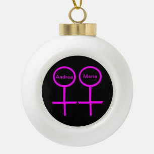 Adorno De Cerámica Tipo Bola Ornamento de Personalizable para amantes de lesbia
