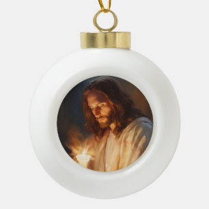 Adorno De Cerámica Tipo Bola Ornamento de velas de Jesús