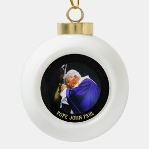 Adorno De Cerámica Tipo Bola Ornamento del árbol de Navidad del Papa Juan Pablo
