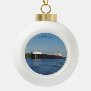 Adorno De Cerámica Tipo Bola Ornamento del Espíritu Americano