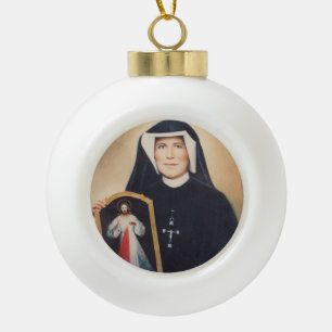 Adorno De Cerámica Tipo Bola Ornamento del navidad de St.Faustina