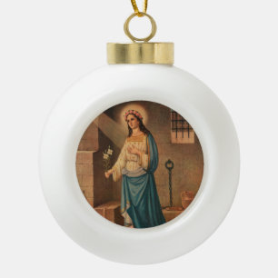 Adorno De Cerámica Tipo Bola Ornamento del navidad del St Philomena