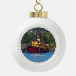 Adorno De Cerámica Tipo Bola Ornamento Edna G. ball o copo de nieve