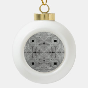 Adorno De Cerámica Tipo Bola Ornamento enmarcado de copo de nieve Serenade Silv