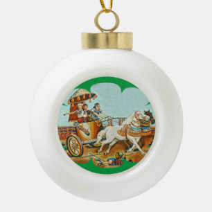 Adorno De Cerámica Tipo Bola Ornamento enmarcado de la reina Shamiram Snowflake