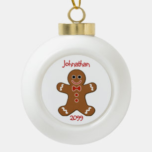 Adorno De Cerámica Tipo Bola Ornamento navideño del hombre del jengibre