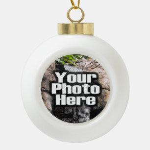 Adorno De Cerámica Tipo Bola Ornamento personalizado de la chuchería de la fot