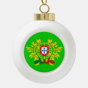 Adorno De Cerámica Tipo Bola Ornamento redondo del navidad de Portugal Crest*