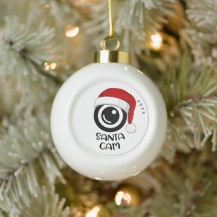Adorno De Cerámica Tipo Bola Ornamento Santa Cam - Regalo cerámico personalizad