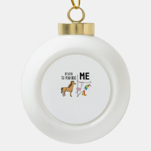 Adorno De Cerámica Tipo Bola Otro regalo de cumpleaños de 50 años de unicornio