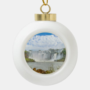 Adorno De Cerámica Tipo Bola Paisaje de las cascadas en el parque de Iguazu