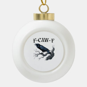Adorno De Cerámica Tipo Bola Pájaro Cuervo Divertido F-Caw-F