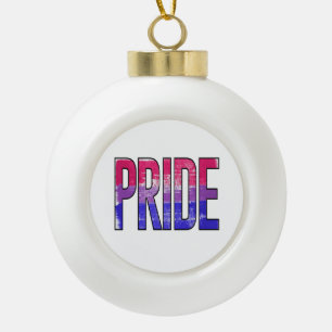 Adorno De Cerámica Tipo Bola Palabra de Orgullo Bisexual