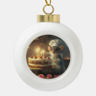 Adorno De Cerámica Tipo Bola Panadería de navidades por Fabulous Mice Baker