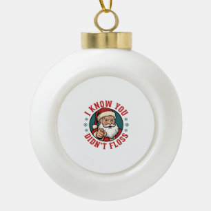 Adorno De Cerámica Tipo Bola Papá Noel Divertido No Usó Hilo Dental Dentista de