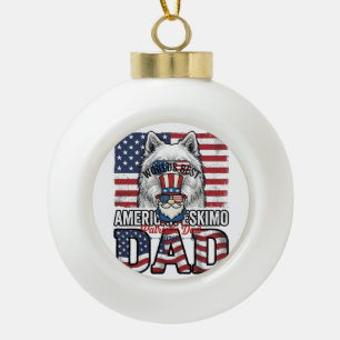 Adorno De Cerámica Tipo Bola Papá Patriótico Gnome Camiseta Diseño Vector Vinta