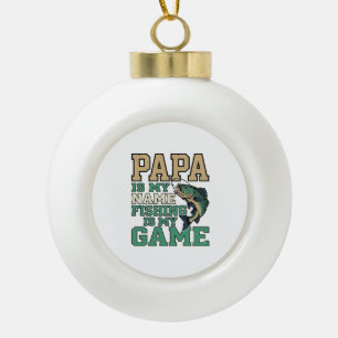 Adorno De Cerámica Tipo Bola Papa Pescar Es Mi Juego Diseño De Camiseta De Pesc