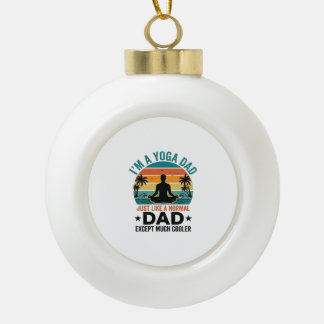 Adorno De Cerámica Tipo Bola Papá Yoga Vintage Atardecer Divertido Diseño de Ca