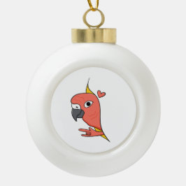 Adorno De Cerámica Tipo Bola Parrot ASL I Love You - Diseño de Cultura Sorda