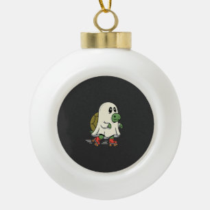 Adorno De Cerámica Tipo Bola Patines De Rodillos De Tortuga Fantasma Diseño De 