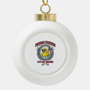 Adorno De Cerámica Tipo Bola Pato de la Libertad Humor Patriótico Vintage