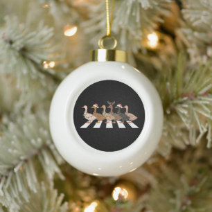 Adorno De Cerámica Tipo Bola Patos de Navidad Animales Divertidos Regalo de Ama