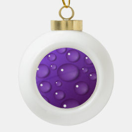 Adorno De Cerámica Tipo Bola Patrón de caída de agua púrpura