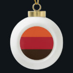Adorno De Cerámica Tipo Bola Patrón de color retro 3 rayado de 70<br><div class="desc">Trotters de Globe de patrón de color de tres bandas retro de los años 70 se especializa en imágenes idiosincrásicas de todo el mundo. Aquí encontrará tarjetas de felicitación únicas,  postales,  Posters,  Mousepads y más.</div>