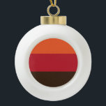 Adorno De Cerámica Tipo Bola Patrón de color retro 3 rayado de 70<br><div class="desc">Trotters de Globe de patrón de color de tres bandas retro de los años 70 se especializa en imágenes idiosincrásicas de todo el mundo. Aquí encontrará tarjetas de felicitación únicas,  postales,  Posters,  Mousepads y más.</div>