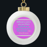 Adorno De Cerámica Tipo Bola Patrón de poema de True Romance rosa<br><div class="desc">ROMANCE POEM PINK PATRONADO</div>
