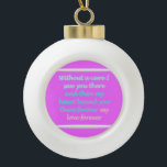 Adorno De Cerámica Tipo Bola Patrón de poema de True Romance rosa<br><div class="desc">ROMANCE POEM PINK PATRONADO</div>