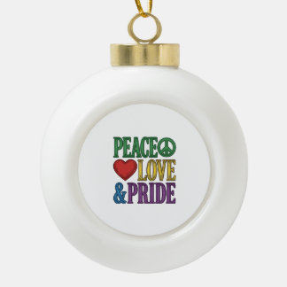 Adorno De Cerámica Tipo Bola Paz Amor Orgullo Grabado Vintage Diseño Vectorial_