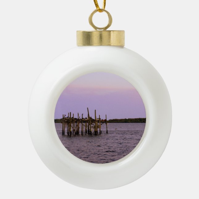 Adorno De Cerámica Tipo Bola Pelican Bar (Anverso)