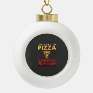 Adorno De Cerámica Tipo Bola Películas de terror de pizza Halloween Calavera Mu