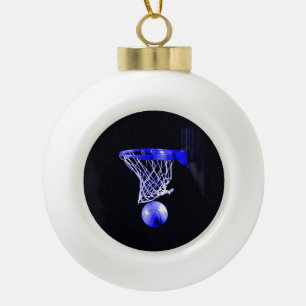 Adorno De Cerámica Tipo Bola pelota de baloncesto azul