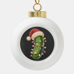 Adorno De Cerámica Tipo Bola Pepino de Navidad Pepino en Luz de Navidad Pepino