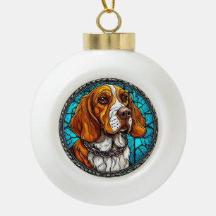 Adorno De Cerámica Tipo Bola Perro Beagle lindo