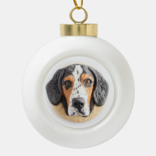 Adorno De Cerámica Tipo Bola Perro Bluetick Coonhound Inspirado en 3D
