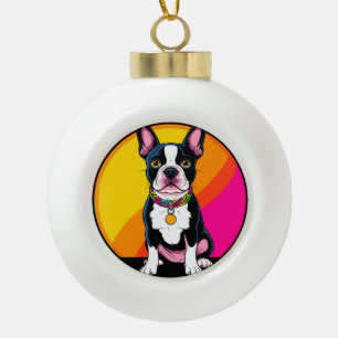 Adorno De Cerámica Tipo Bola Perro de dibujos animados adorable