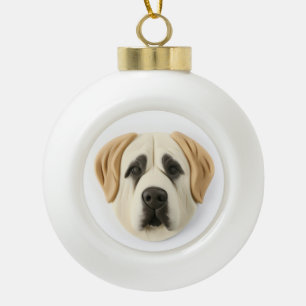 Adorno De Cerámica Tipo Bola Perro Pastor de Anatolia Inspirado en 3D