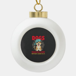Adorno De Cerámica Tipo Bola Perros Nos Enseñan una Lección Muy Importante Vint