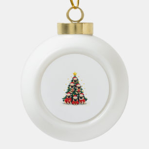 Adorno De Cerámica Tipo Bola Perros Pugs árbol de Navidad Cute Xmas (4)