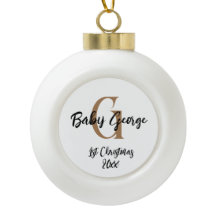 Personalizado Bebé Primer Navidades monograma unis