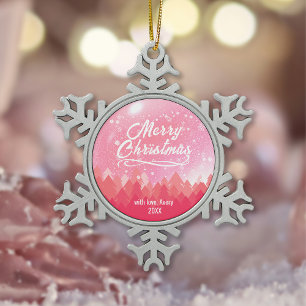 Adorno De Cerámica Tipo Bola Personalizado Navidades de la Selva de Nieve Pacíf